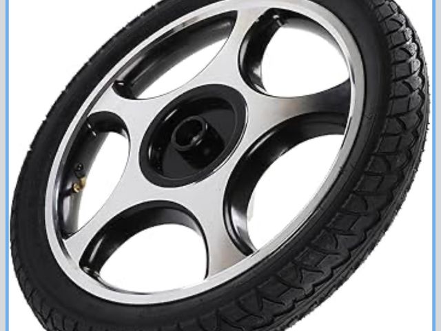Lot 96-177324 - 16 inch Larger Drive Wheel Replacement for Electric Wheelchair, with Alloy Steel Hub Assembly, Rubbe...