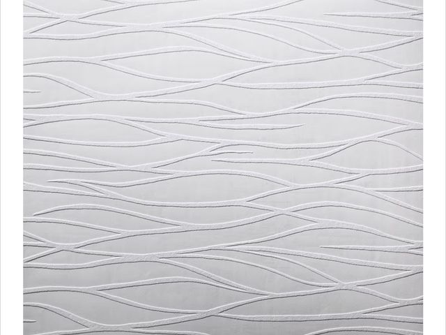 Lot 96-190066 - RoomMates York Wallcoverings Patent Decor PT9418 Textured Tidal Swell Paintable Wallpaper, White Unu...