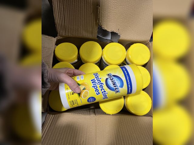 Lot 96-200906 - Box of twelve - 24 ct cleaning wipes New