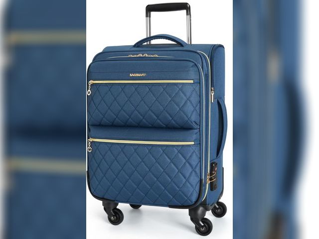 Lot 96-173286 - BAGSMART Softside Expandable Luggage Airline Approved with Spinner Wheels, 20 Inch Carry On Luggage ...