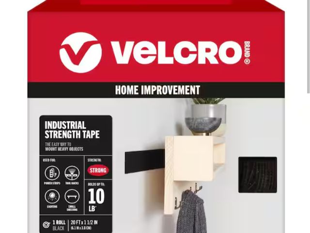 Lot 96-163207 - VELCRO 20 ft. x 1-1/2 in. Industrial Strength Tape in Black New