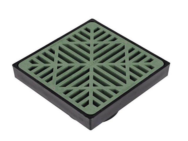 Lot 96-214355 - NDS
9 in. Plastic Square Low Profile Drainage Catch Basin with Grate in Green
New