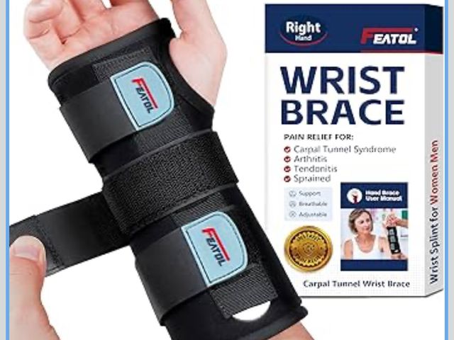 Lot 96-181486 - FEATOL Wrist Brace Hand Brace, Carpal Tunnel Wrist Splint Night Support for Women Men, Pain Relief S...