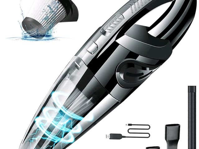 Lot 96-233230 - MEZOOM Handheld Car Vacuum Cleaner Cordless with 120W High Power USB Charging Portable Auto Vacuum S...