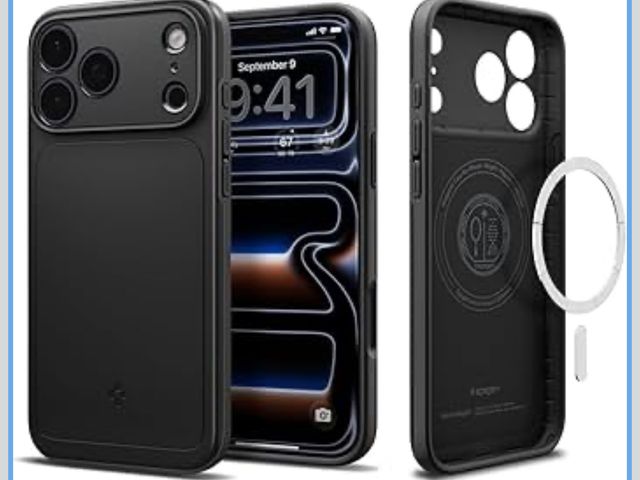 Lot 96-191765 - Spigen for iPhone 17 Pro Case, Thin Fit MagFit [TPU Covered Camera Control] [Compatible with MagSafe...