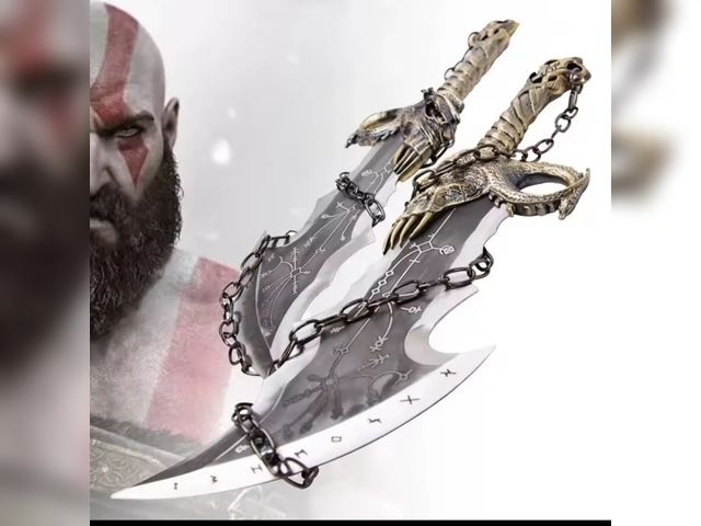 Lot 96-180988 - God of War Sword Bades of Chaos Metal 1:1 Replica for Cosplay Display Decorations and Gift Black New