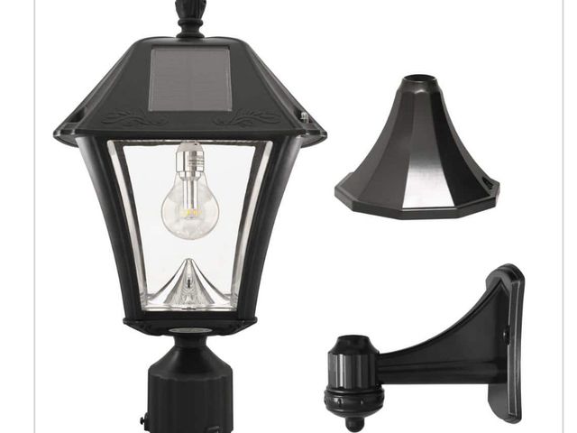 Lot 96-162525 - GAMA SONIC
Baytown |I Bulb Black
Outdoor Solar Weather
Resistant LED Landscape
Post Light with Wall ...