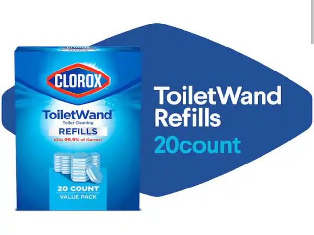 Lot 96-180058 - Clorox 
ToiletWand Disinfecting Refills Toilet Bowl Cleaner Disposable Wand Heads (20-Count) New