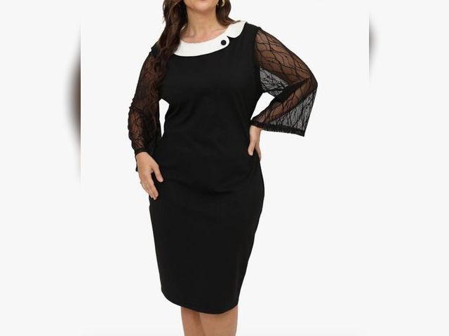 Lot 96-166155 - Black and White Plus Size Dress Black and White Dress Size XL

New
