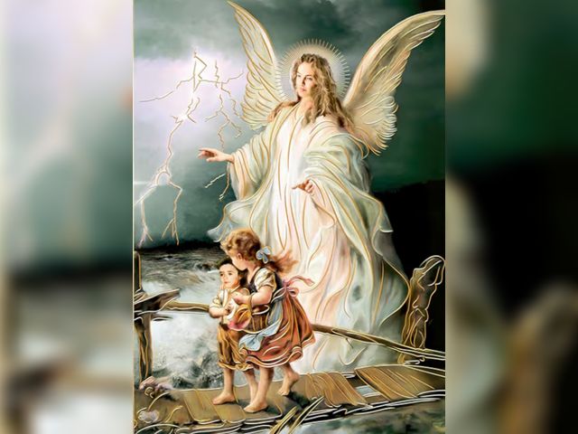 Lot 96-176844 - Guardian Angel (20"X27") - Religious Wall Art Print Poster