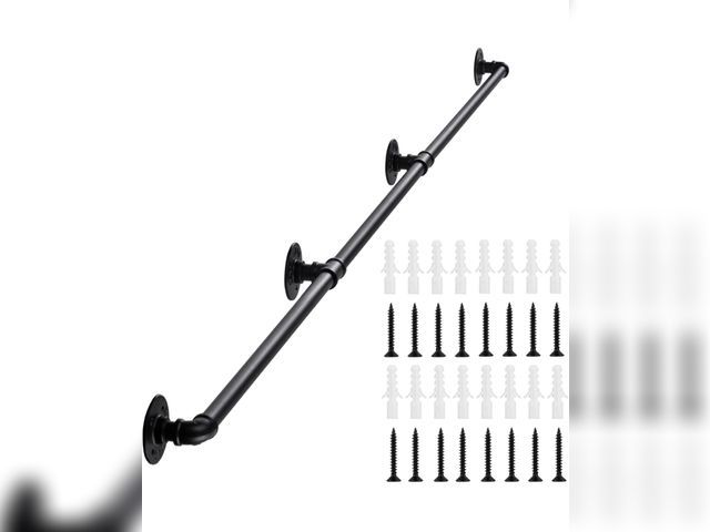 Lot 96-180883 - Appears To Be Matte Black Handrail 
Length Unknown 
May vary from stock image