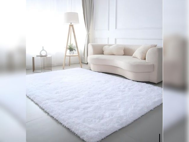 Lot 96-186628 - CAIYUECS Ultra Soft Shag Area Rug for Indoor, Kids Bedroom Living Room, Non-Skid Modern Nursery Faux...