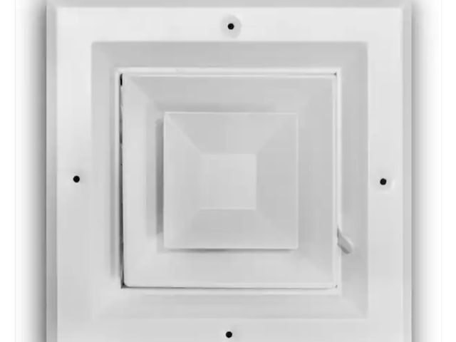 Lot 96-227684 - Bundle of 4 Everbilt 6 in. x 6 in. 4-Way Aluminum Square Ceiling Diffuser in White New MSRP $200