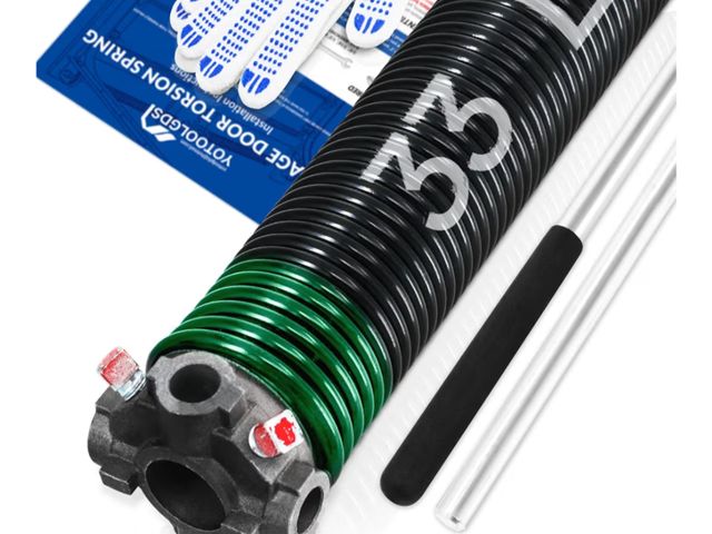 Lot 96-187598 - Left Hand Wind（Black Cone）2" Garage Door Torsion Spring with Non-Slip Winding Bars &amp; Gloves, Hig...