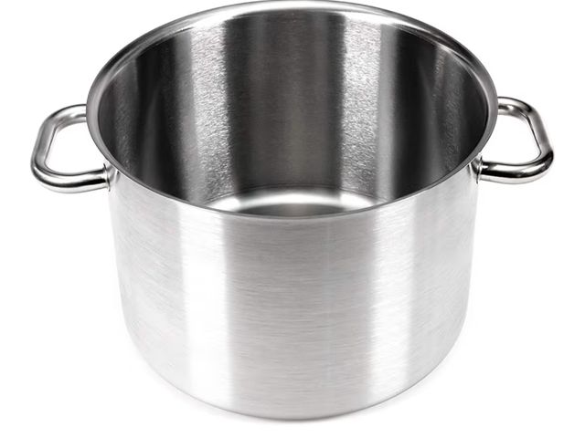 Lot 96-176687 - Stainless Steel Stockpot, Approximately 13" &amp; 7" Tall
New, but has a dented top