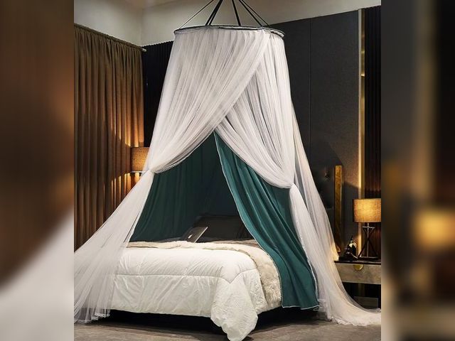 Lot 96-170611 - Kertnic Luxurious Bed Canopy for Girls &amp; Adults - Double Layer Princess Canopy with Lace, Round ...