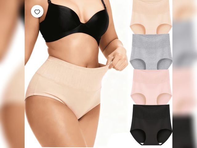 Lot 96-232476 - MecTo Womens Underwear 4 Pack High Waisted Briefs Full Coverage Breathable Ladies Panties Plus Size ...