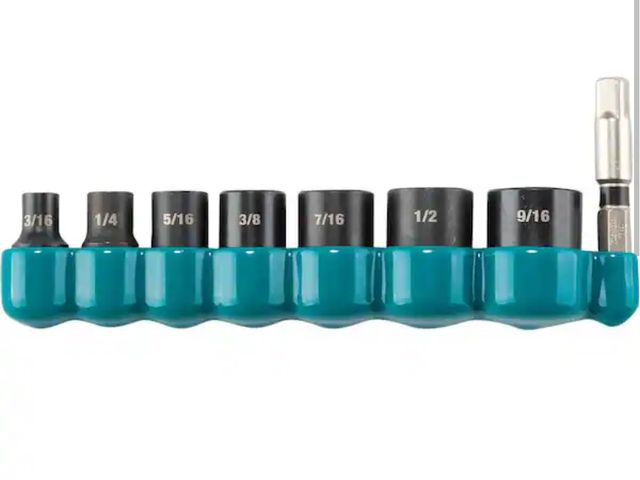 Lot 96-165388 - Makita 
ImpactXPS 1/4 in. Drive 6-Point SAE Impact Socket Set with Standard Socket Adapter (8-Piece)...