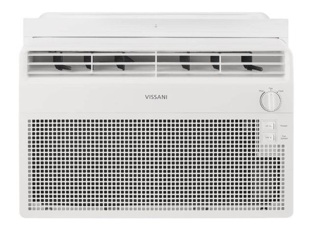 Lot 96-216372 - Vissani 5,000 BTU 115-Volt Window Air Conditioner for 150 sq. it Rooms with Dehumidifier in White MS...
