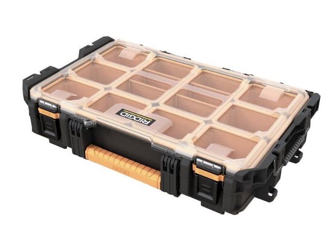 Lot 96-221989 - RIDGID Pro Gear System Gen 2.0
Stackable Durable Weather Resistant 10-Compartment New
Small Parts Or...