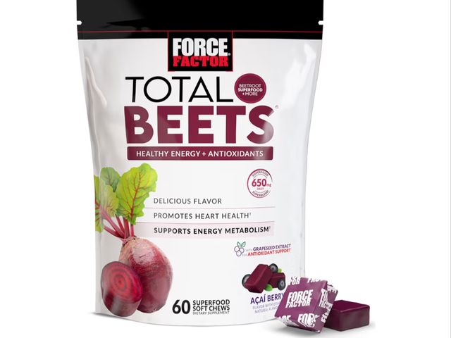 Lot 96-201314 - Force Factor Total Beets Soft Chews with Beetroot, Nitrates, L-Citrulline, Grapeseed Extract, and An...