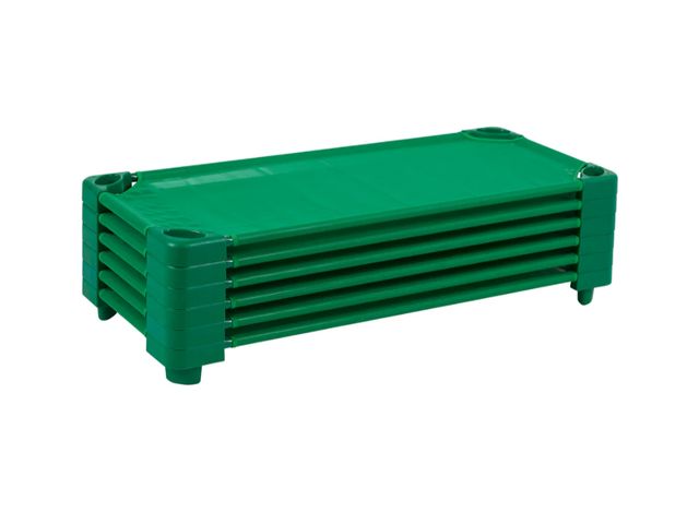 Lot 96-160556 - ECR 4Kids Stackable Kiddie Cot, Standard Size, Ready-to- Assemble, 6-Pack New MSRP $189