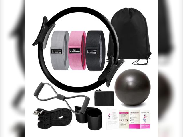 Lot 96-177105 - Pilates Essentials Kit for Women - Better Yoga Pilates Kit for Home Workouts with Pilates Ring and B...