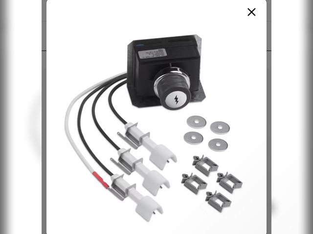 Lot 96-162335 - Weber 7628 IGNITER KIT Compatible with most Genesis 310 appears unused missing one washer