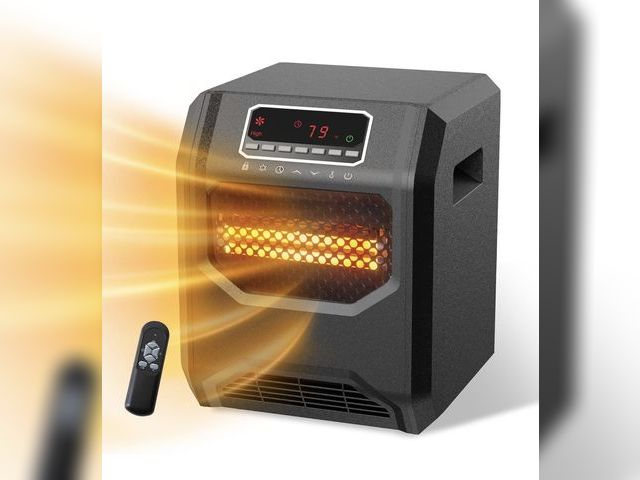Lot 96-198971 - Infrared Space Heater 3 Mode 1500W Electric heater with 6 Quartz Infrared Element Child Lock Timer R...