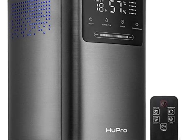 Lot 96-170907 - Hupro Top Fill Cool Mist &amp; Warm Mist Humidifier for Large Room Home Bedroom Living Room 4L Big C...