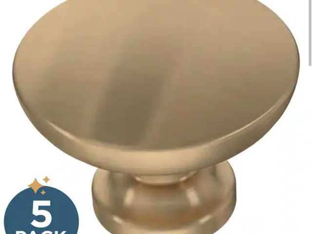 Lot 96-179991 - Franklin Brass 
5-Pack Fulton 1-3/16 in. (30 mm) Champagne Bronze with Antimicrobial Properties Roun...