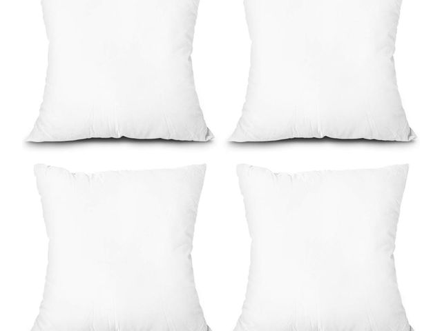 Lot 96-169464 - EDOW Throw Pillow Inserts, Set of 8 Lightweight Down Alternative Polyester Pillow, Couch Cushion, Sh...
