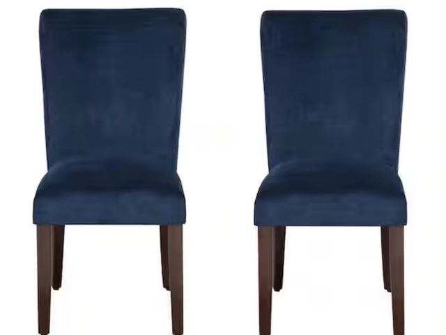 Lot 96-211053 - Homepop Parsons Dark Navy Blue Velvet Upholstered Dining Chair (Set of 2) MSRP $196

New.