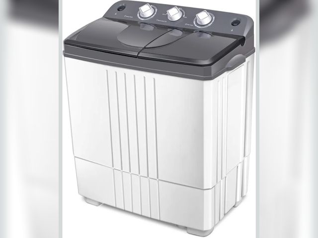 Lot 96-184631 - Giantex Portable Washing Machine, 20lbs Capacity, 12lbs Washer and 8lbs Spinner, Compact for Apartme...