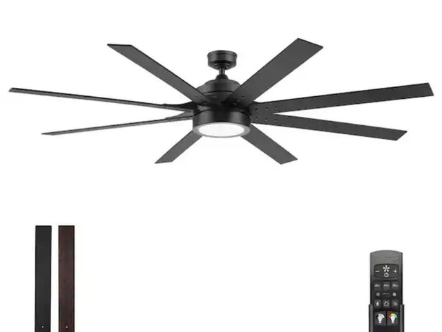 Lot 96-179832 - Honeywell
Xerxes 70 in. Indoor/Outdoor Black Color Changing LED Modern Ceiling Fan with Remote Contr...