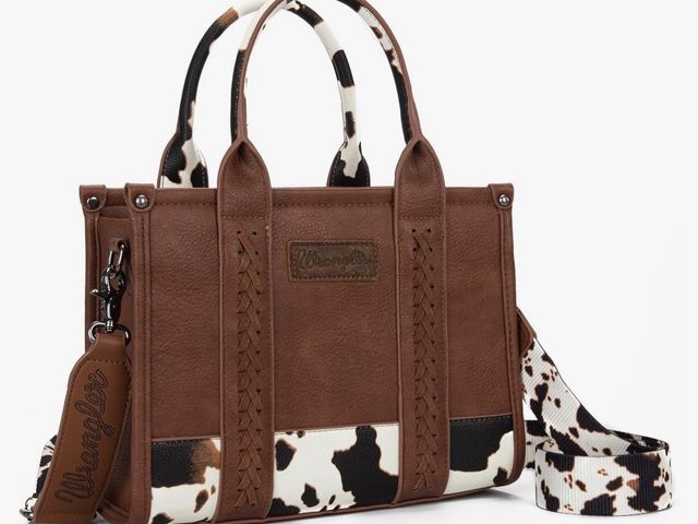 Lot 96-230479 - Montana West × Wrangler Tote Bag for Women Western Cow Print Purse Designer Top Handle Handbags New