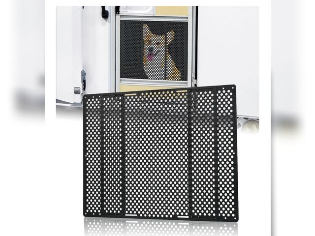 Lot 96-163855 - Aluminum Alloy RV Entry Screen Door Grille Adjusts from 22"- 31.5", Adjustable RV Door Screen Protec...