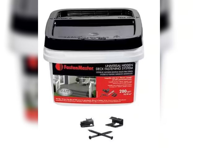 Lot 96-162276 - FastenMaster
Universal Hidden Deck Fastening System – Stainless steel hidden deck screws and clips –...
