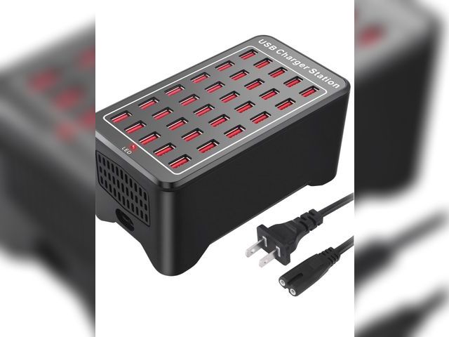 Lot 96-191022 - 30 Port 150W(30A) USB Charging Station - Multi Port USB Hub with Smart Detect for Smartphones, Table...