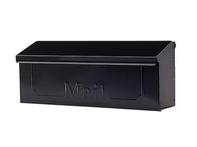 Lot 96-162636 - Architectural Mailboxes
Townhouse Black, Small, Galvanized Steel, Horizontal, Wall Mount Mailbox

Ne...