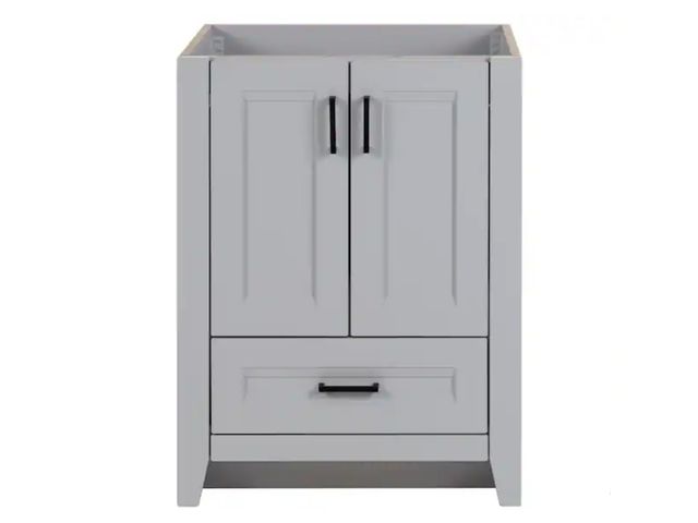Lot 96-214300 - Home Decorators Collection Ridge 24 in. W x 22 in. D x 34 in. H Bath Vanity Cabinet without Top in P...