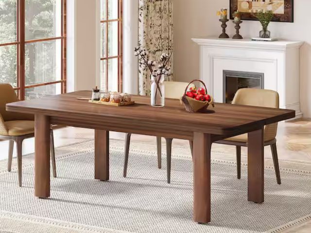 Lot 96-171871 - TRIBESIGNS WAY TO ORIGIN
Halsey 63 in. Farmhouse Brown Wood 4 Legs Dining Table Rectangular Dinner K...