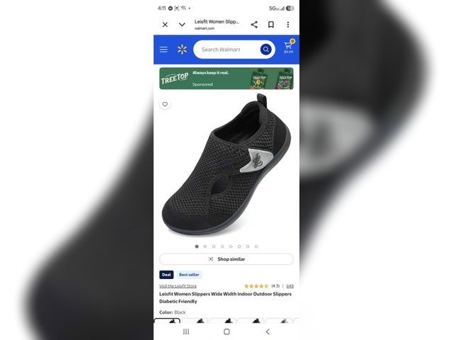 Lot 96-233949 - Leisfit Women Slippers Wide Width Indoor Outdoor Slippers Diabetic Friendly Size unknown New