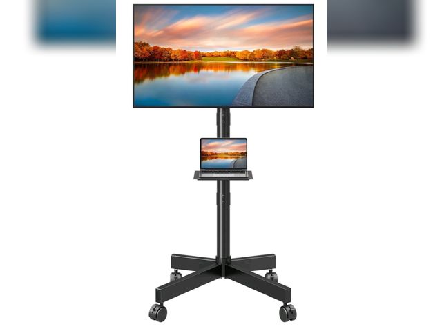Lot 96-230825 - HOMOUNT Mobile TV Stand,Rolling TV Cart for 24-60" TVs, Portable TV Floor Stand with Wheels,Adjustab...