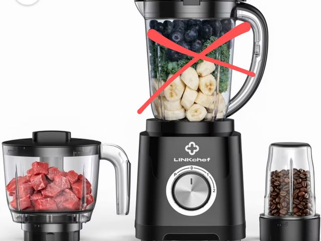Lot 96-232838 - LINKChef Smoothie Blender 57oz Food Processor Combo with Powerful Chopper Grinder Incomplete, used u...