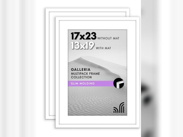 Lot 96-190730 - Americanflat 17x23 Picture Frame with Polished Plexiglass - Set of 2 - Use as 13x19 Frame with Mat o...