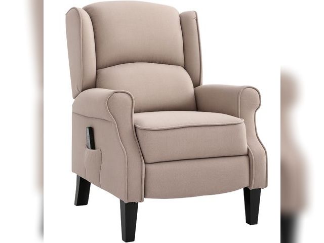 Lot 96-160193 - HOMCOM Vibration Massage Recliner Chair for Living Room with Heat, Wingback Single Sofa, Modern Line...