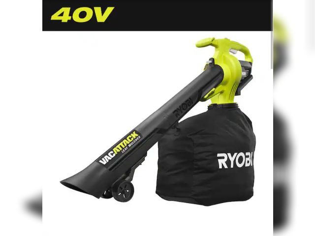 Lot 96-179984 - RYOBI 40V Vac Attack Cordless Battery Leaf Vacuum/Mulcher (Tool Only) New MSRP $149