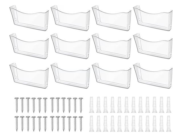 Lot 96-181040 - Colarr 12 Pcs Expandable Pocket Wall File Set Plastic Wall Mountable Space Saving Files Office Wall ...