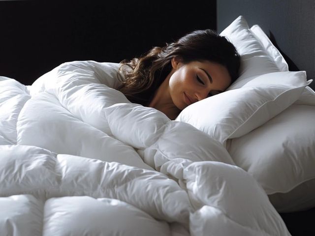 Lot 96-190317 - C&amp;W Goose Down Comforter Super King Size, Fluffy Soft Duvet Insert 120x120 inches, 100% Cotton S...